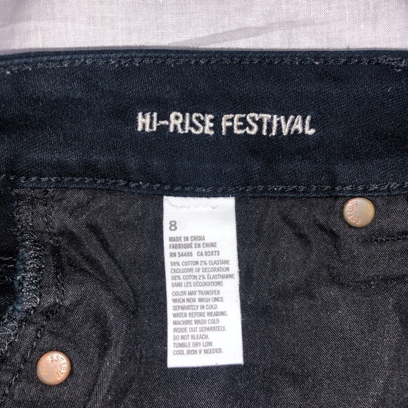 American Eagle Black Hi-Rise Festival Denim Shorts - Picture 4 of 4